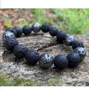 Men’s lava stone bracelet. One size